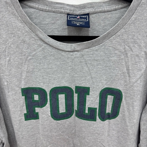 Polo Ralph Lauren Vintage Long Sleeve T Shirt distressed trailed Sz XL - Picture 4 of 4